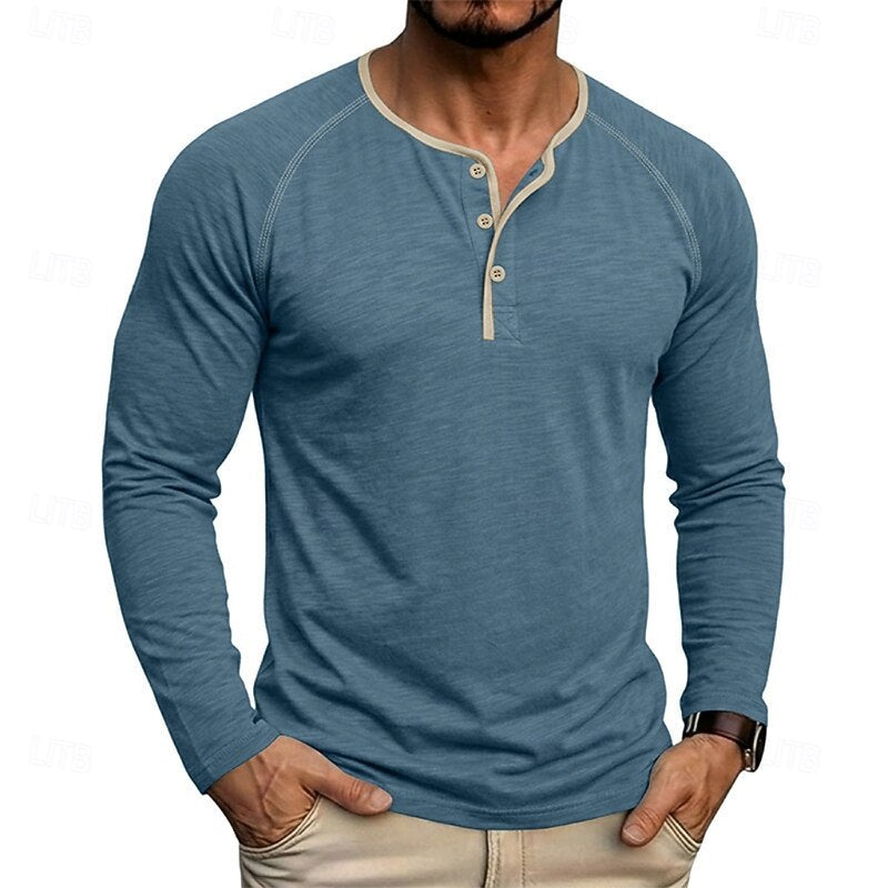 Holden | Klasyczna koszulka Henley z długim rękawem