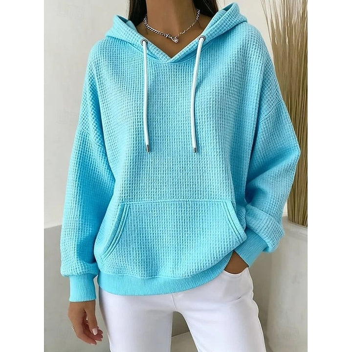 Nadine | Luźna Teksturowana Bluza z Kapturem