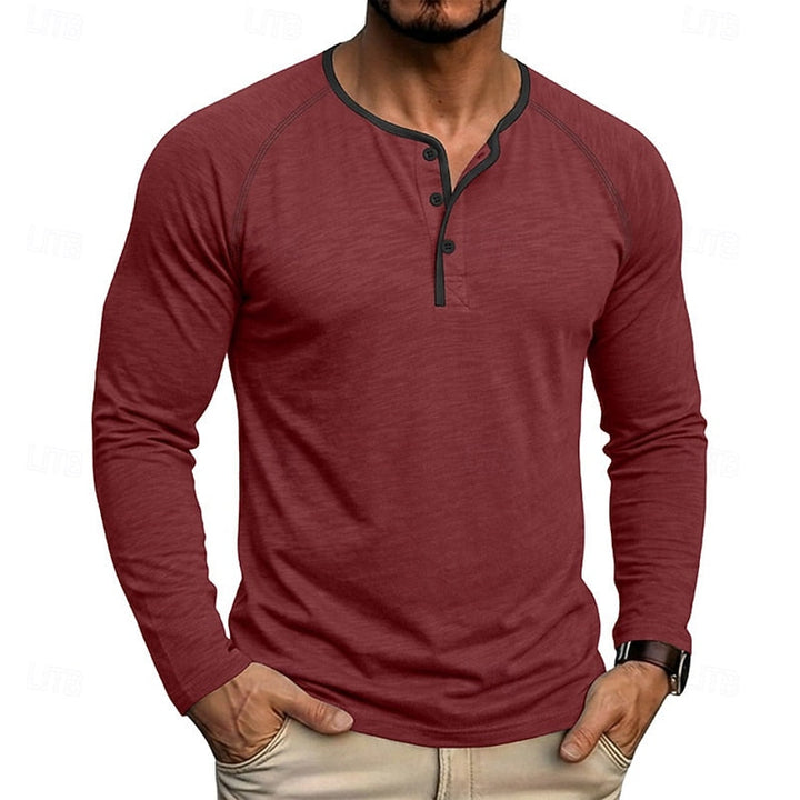 Holden | Klasyczna koszulka Henley z długim rękawem