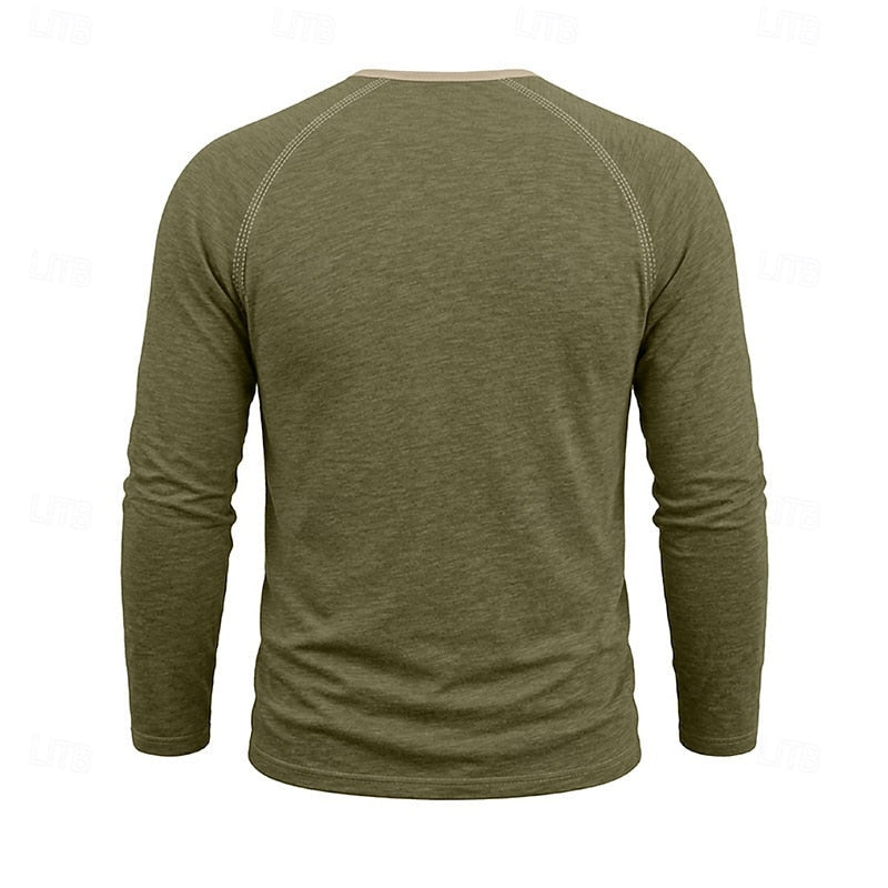 Holden | Klasyczna koszulka Henley z długim rękawem