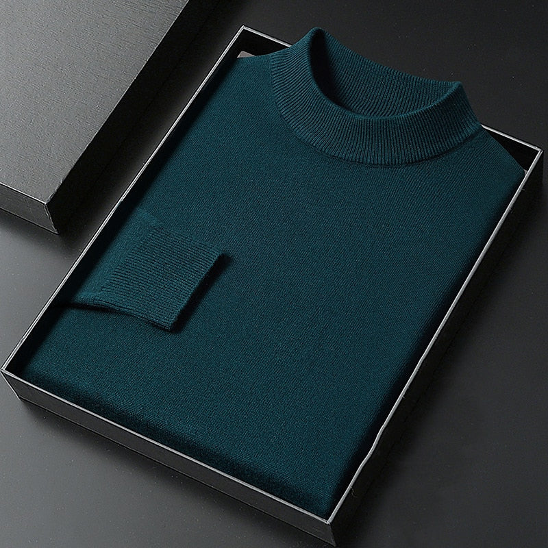 Maxwell | Elegancki Sweter z Kołnierzem Mock
