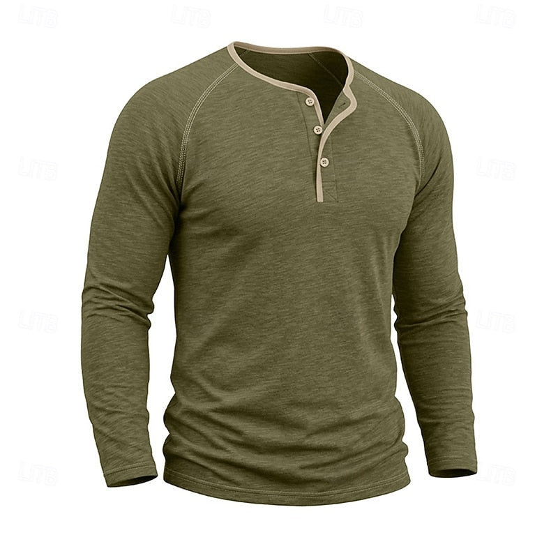 Holden | Klasyczna koszulka Henley z długim rękawem