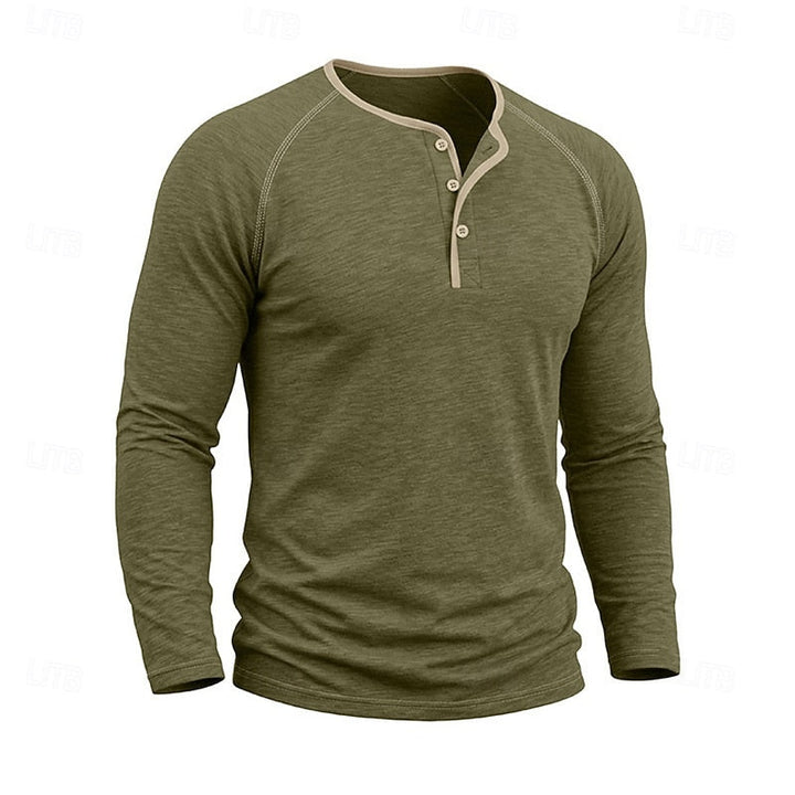 Holden | Klasyczna koszulka Henley z długim rękawem
