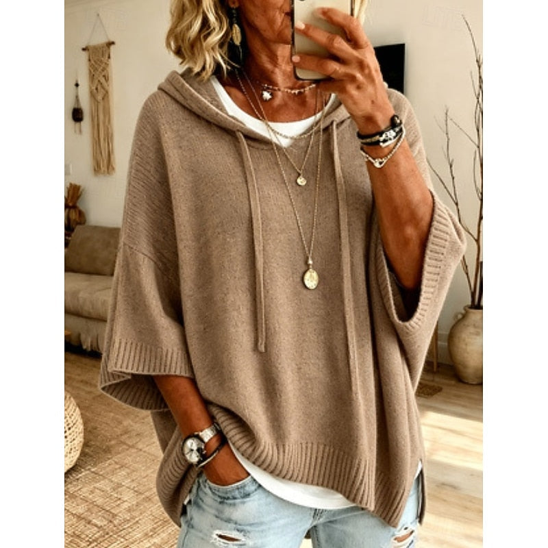 Cassidy | Luźny Sweter z Kapturem