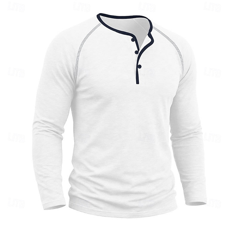 Holden | Klasyczna koszulka Henley z długim rękawem