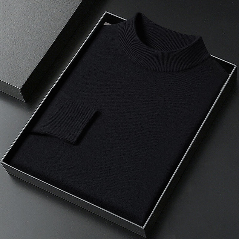 Maxwell | Elegancki Sweter z Kołnierzem Mock