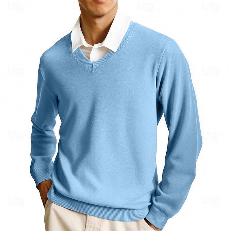 Carter | Elegancki Sweter z Dekoltem w Serek