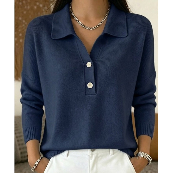 Lorelei | Elegancki sweter polo z kołnierzykiem