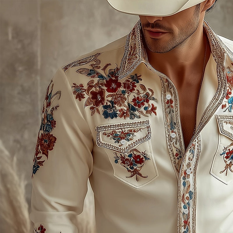 Clayton | Haftowana koszula w stylu western
