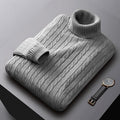 Gregory | Sweter z golfem w splot kablowy